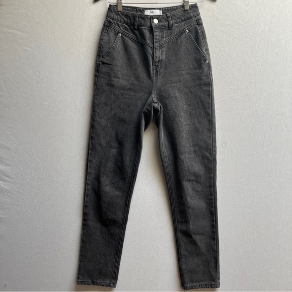 twik Denim - Twik Visions Organic Cotton Coupe Indie Button Fly Gray Denim Jeans Sz 26
